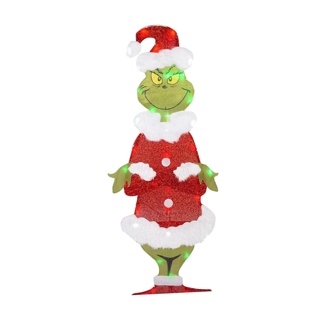 Grinch Juldekoration - Glada Trädgårdsbelysningar för Helgerna