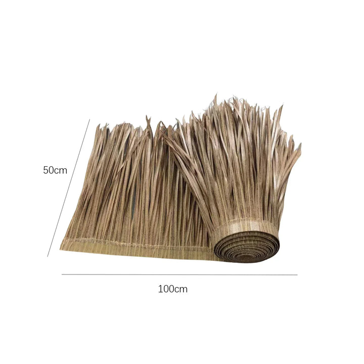Carvallo Kunstig Palm Tak | UV-bestendig &amp; værfast | 100×50 cm | Til DIY-tak, solskjermer, Tiki-barer &amp; hagehus
