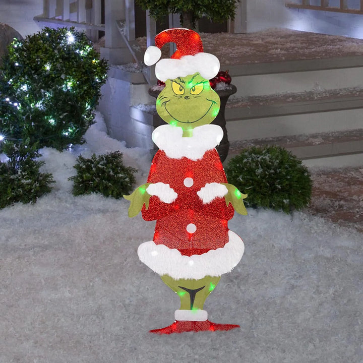 Grinch Juldekoration - Glada Trädgårdsbelysningar för Helgerna