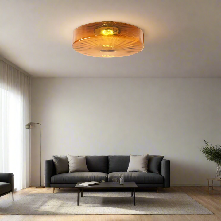 RadiantAura – Solstråle glasloftslampa för elegant belysning och stilfull inredning