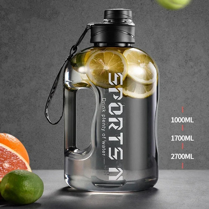 Carvallo Drickflaska 1,7 L / 2,7 L | Läcksäker &amp; BPA-fri | Stor kapacitet | För Sport, Fitness &amp; Utomhus