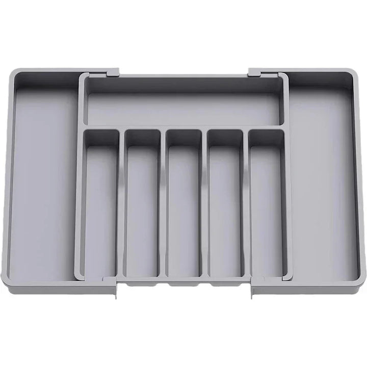 Carvallo bestickslådinredning | Utdragbar bestick-organiser | Justerbart ordningssystem av PP | 38×35 cm