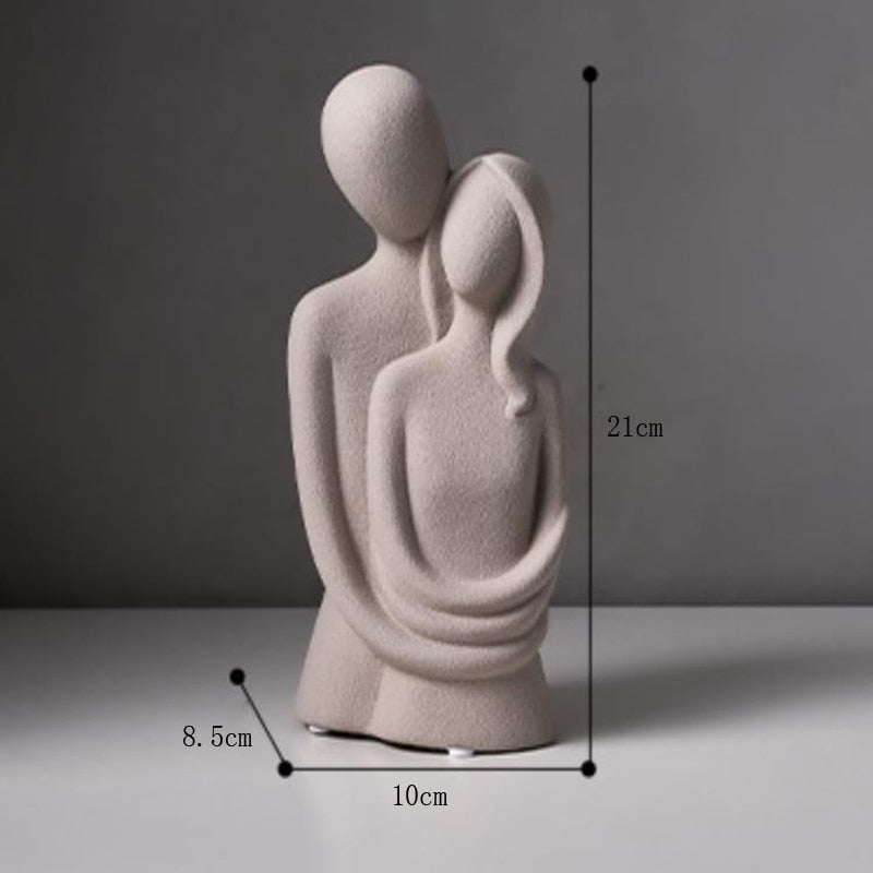 Carvallo – Keramisk Staty av Evig Kärlek med Modern Elegans