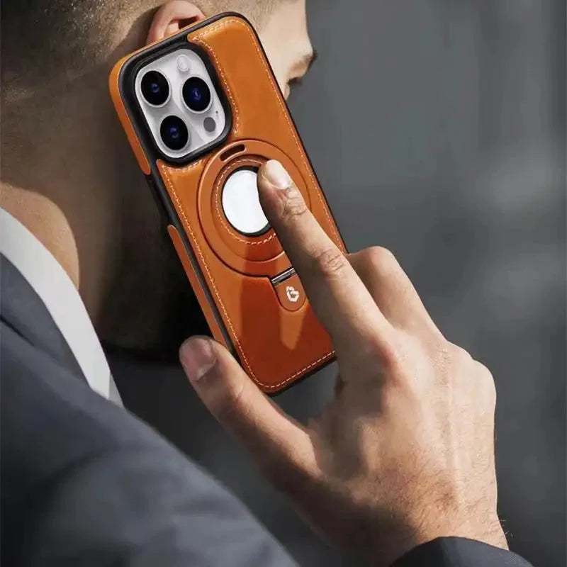 Magnetiskt iPhonefodral med osynligt ringställ