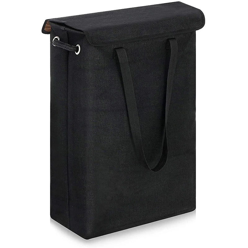 Carvallo Tvättkorg 45L | Smal &amp; Platsbesparande med Lock | Vattenavvisande &amp; Modernt Design | För Bad, Sovrum &amp; Hall