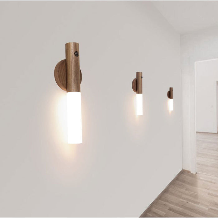 Uppladdningsbar LED-vägglampa – USB-magnetisk rörelsesensorlampa för sovrum, vardagsrum och trappa