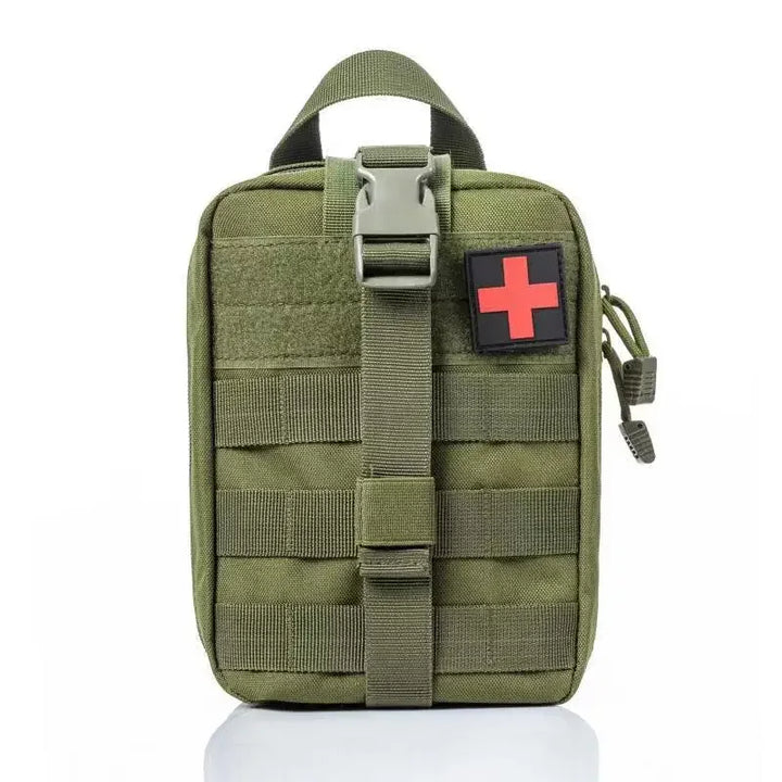 Carvallo Gear Taktisk Första Hjälpen-väska | Utomhusöverlevnad &amp; Nödställ | MOLLE-kompatibel | Storlek L: 15 × 11 × 21 cm