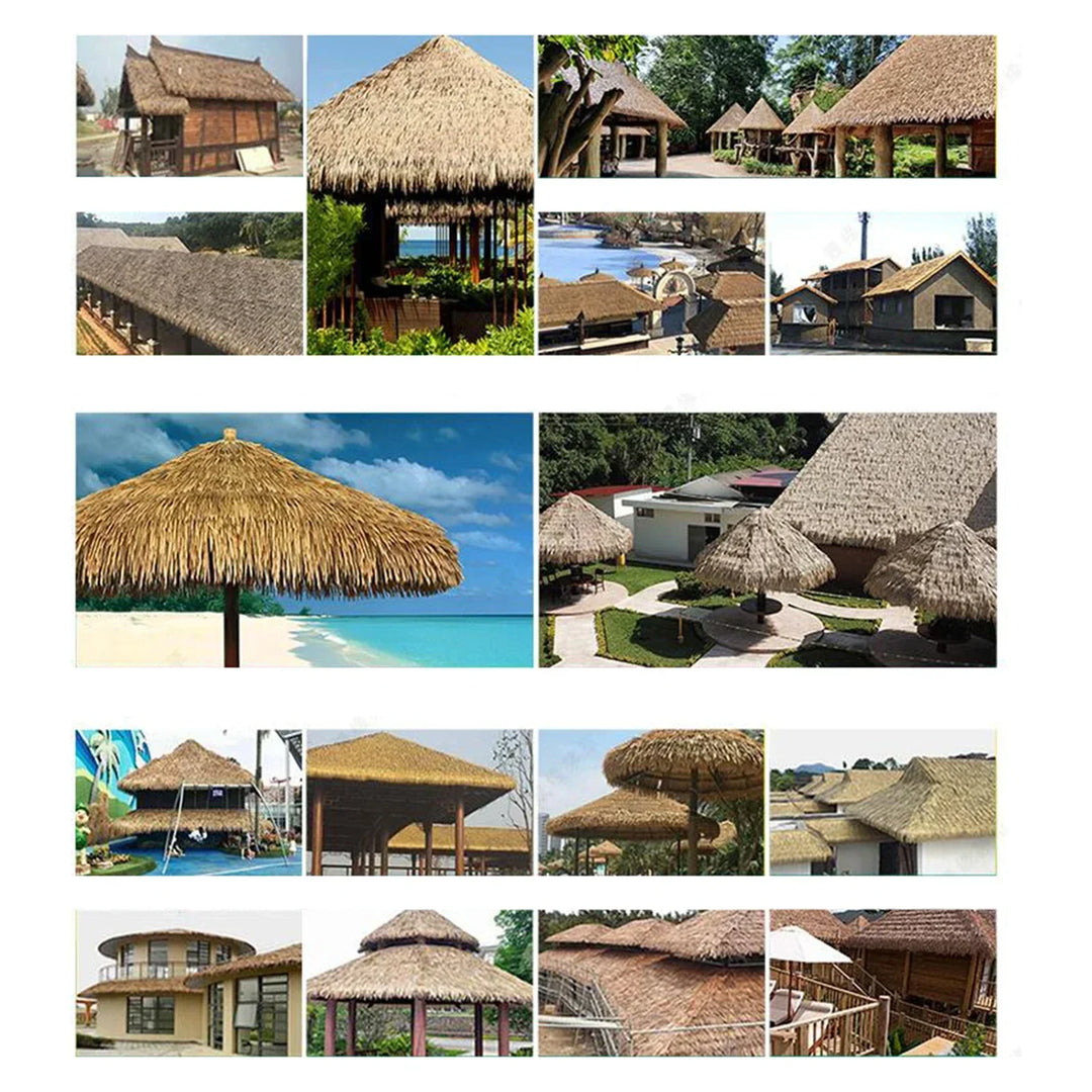 Carvallo Kunstig Palm Tak | UV-bestendig &amp; værfast | 100×50 cm | Til DIY-tak, solskjermer, Tiki-barer &amp; hagehus