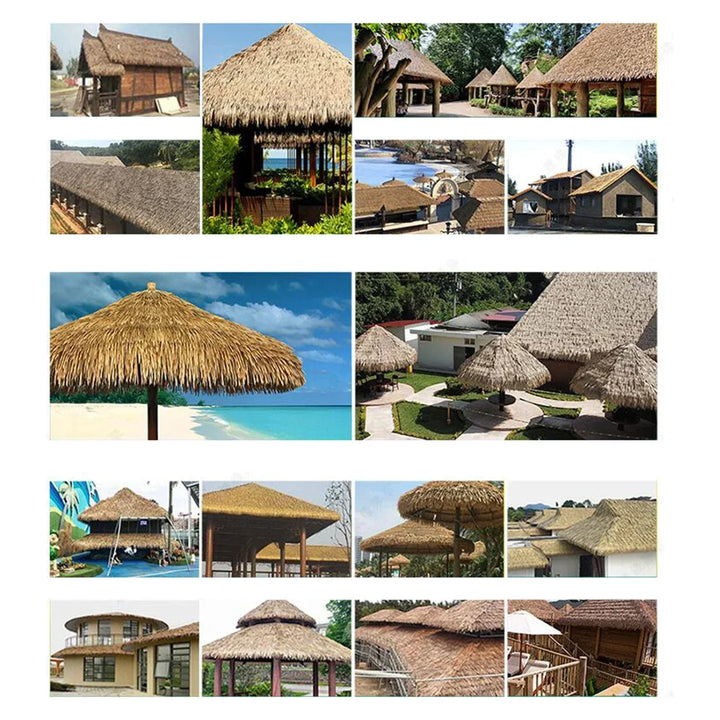Carvallo Kunstig Palm Tak | UV-bestendig &amp; værfast | 100×50 cm | Til DIY-tak, solskjermer, Tiki-barer &amp; hagehus