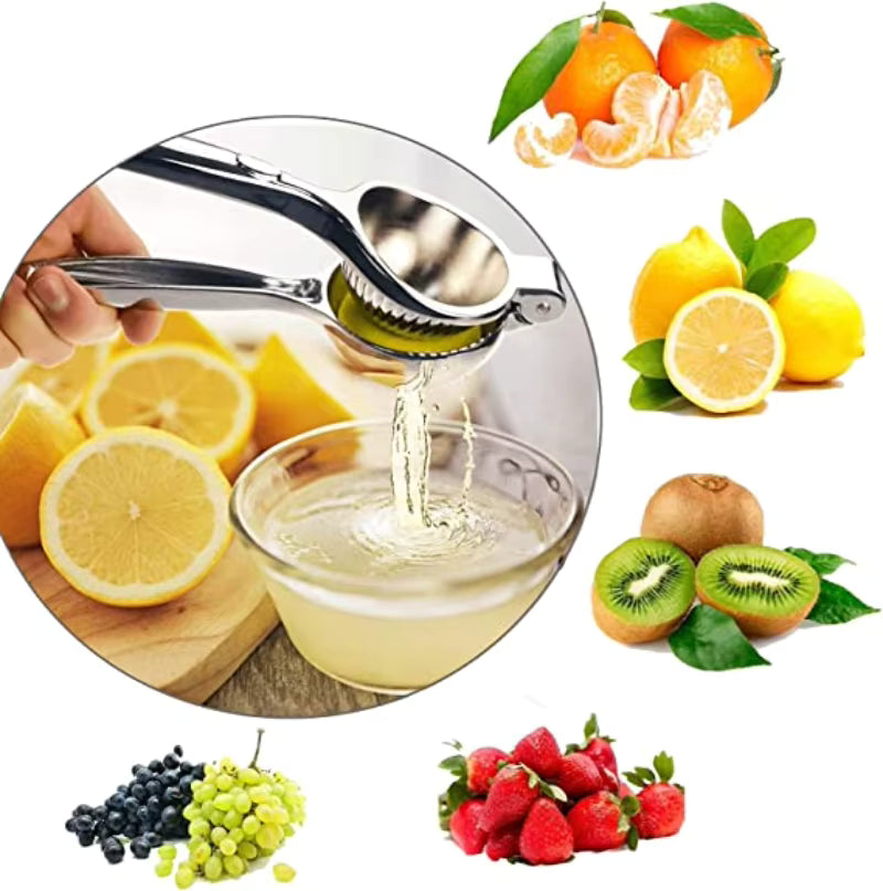 Luxora Manuell Citruspress Saftpress för Apelsiner och Citroner, Rostfritt Stål
