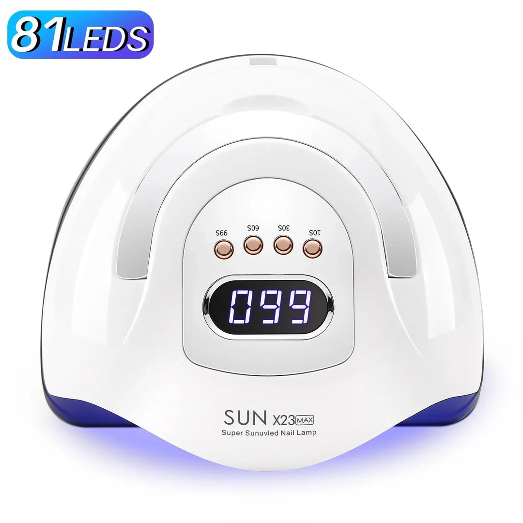 Carvallo-LED Nagellampa NailRadiant Pro 81 | 81 LEDs | 4 Timer-lägen | Smart Sensor &amp; Smärtfri-teknik | För Carvallo &amp; LED Gel
