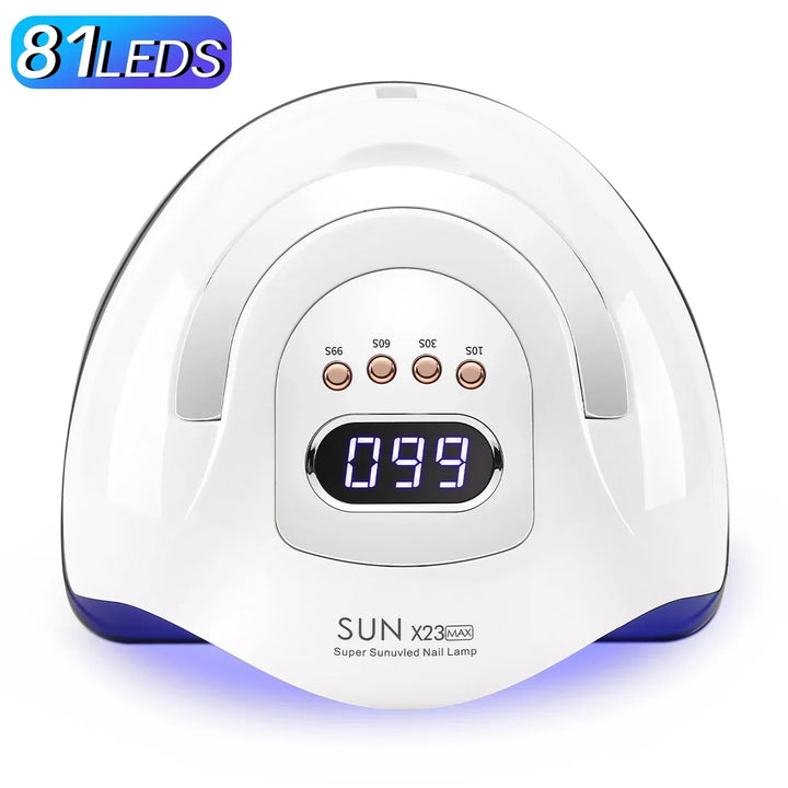 Carvallo-LED Nagellampa NailRadiant Pro 81 | 81 LEDs | 4 Timer-lägen | Smart Sensor &amp; Smärtfri-teknik | För Carvallo &amp; LED Gel