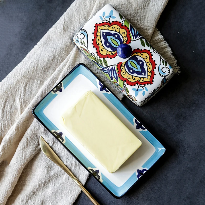 Carvallo – Handmålad smörskål med traditionell italiensk design