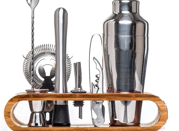 Carvallo – Lyxig Metallisk Bar Set för Stiliga Cocktails