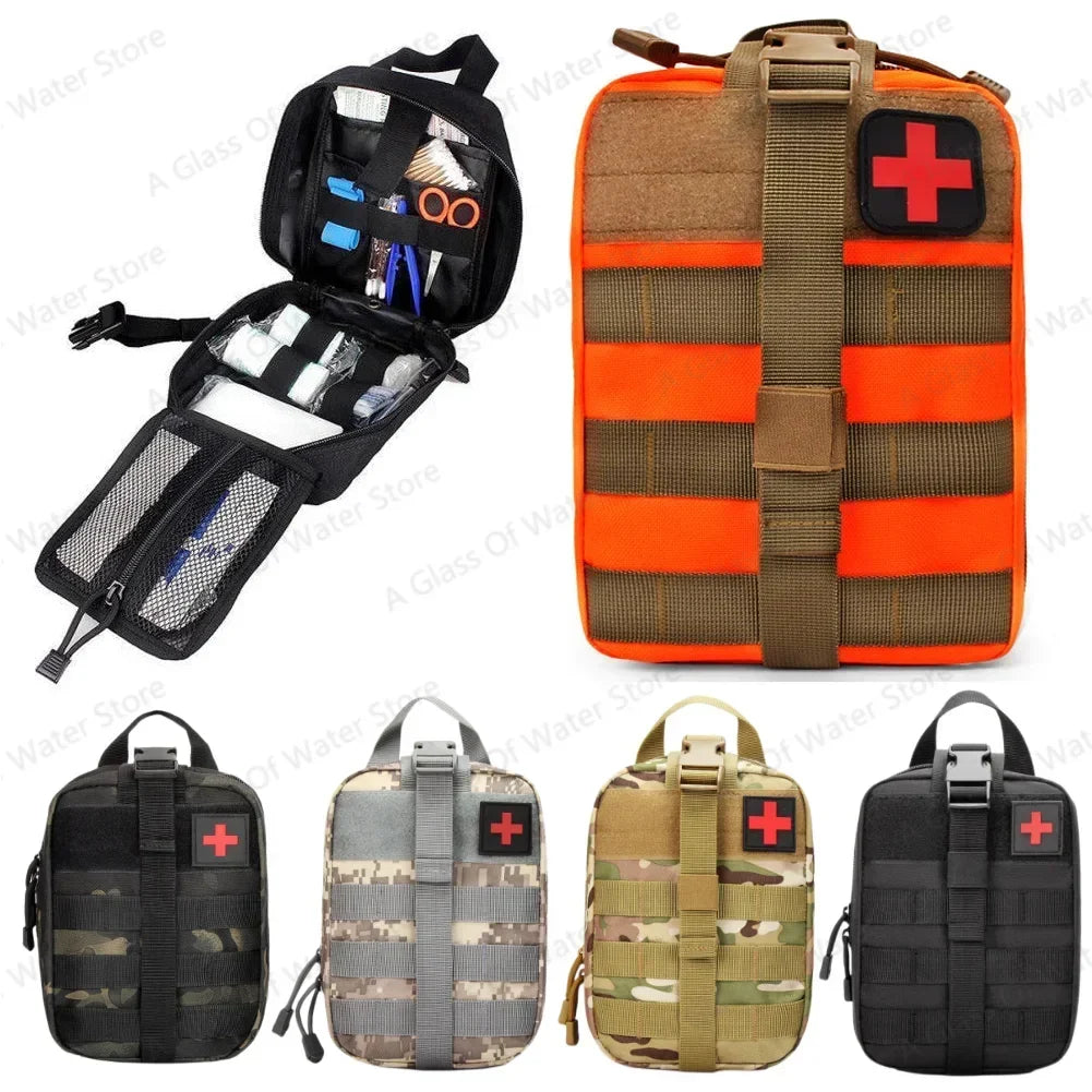 Carvallo Gear Taktisk Första Hjälpen-väska | Utomhusöverlevnad &amp; Nödställ | MOLLE-kompatibel | Storlek L: 15 × 11 × 21 cm