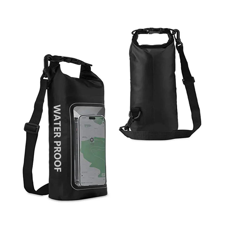 Carvallo Vattentät Dry Bag 2L | Med Touchscreen-Fönster | Utomhusväska för Kajak, Trekking &amp; Vattensport