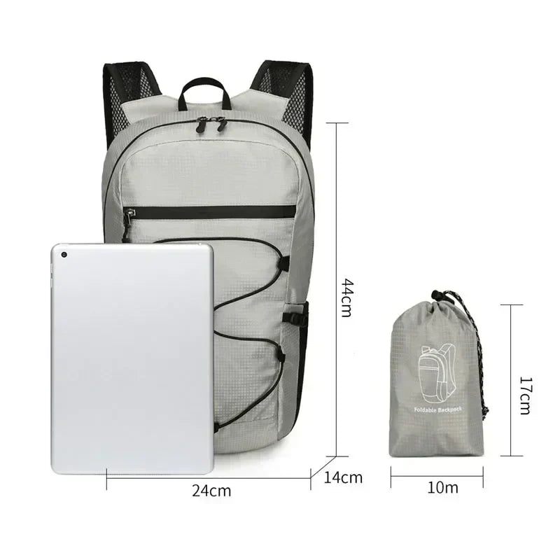 Carvallo PackLite 20 L | Ultralätt &amp; Vattentät | Fällbar för resor &amp; vandring