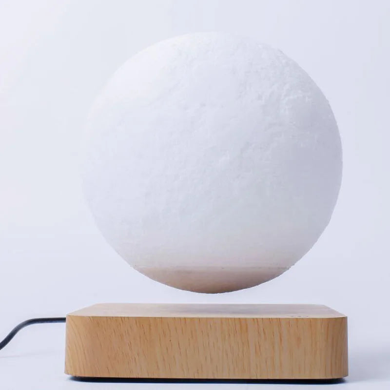 LunaGlow Månlampa – Svävande 3D LED Lampa med Magnetisk Levitationsdesign