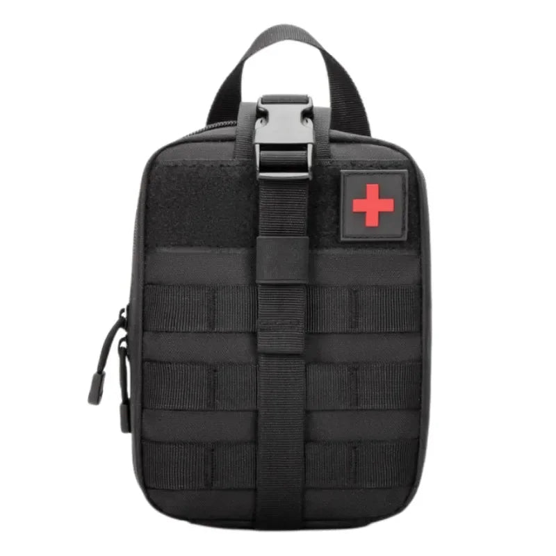 Carvallo Gear Taktisk Första Hjälpen-väska | Utomhusöverlevnad &amp; Nödställ | MOLLE-kompatibel | Storlek L: 15 × 11 × 21 cm