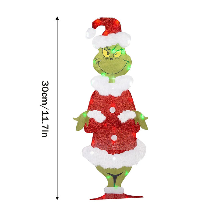 Grinch Juldekoration - Glada Trädgårdsbelysningar för Helgerna