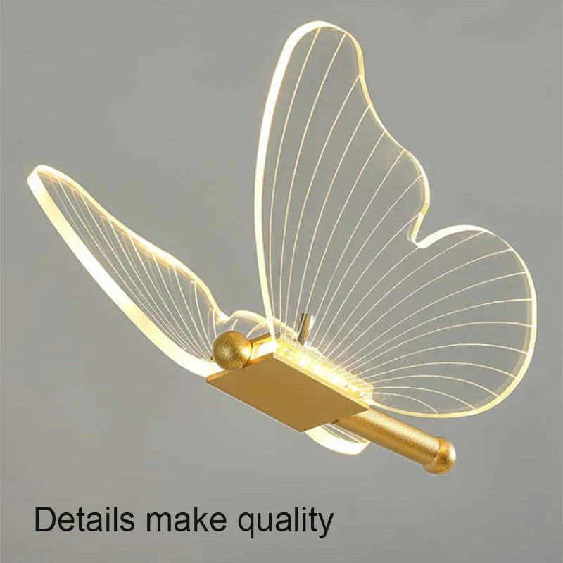 Carvallo Bordslampa Lunavia | 3 Ljuskällor | Fjärilsdesign | Akryl &amp; Guld | 6 W