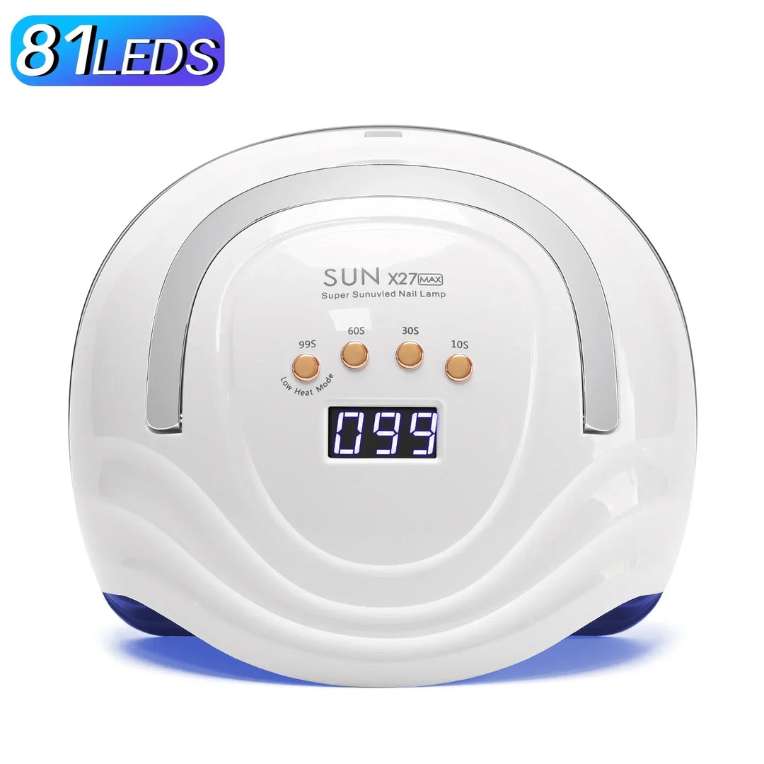 Carvallo-LED Nagellampa NailRadiant Pro 81 | 81 LEDs | 4 Timer-lägen | Smart Sensor &amp; Smärtfri-teknik | För Carvallo &amp; LED Gel