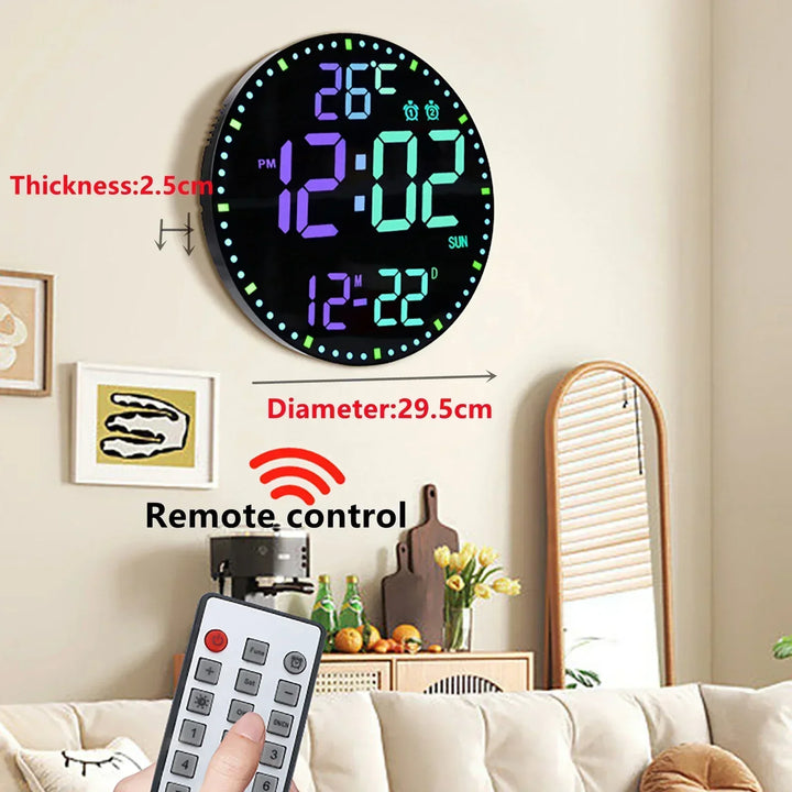 WiFiTid - LED Väggklocka Med Kalender och Dubbel Alarmfunktion