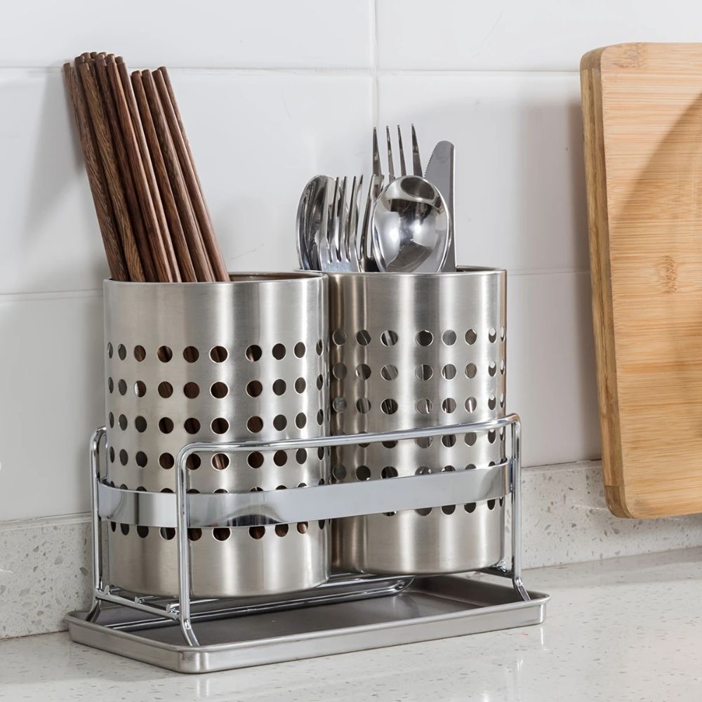 Stainless Steel Redskapshållare med Hål