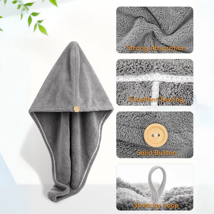 Mikrofiber-hårhandduk-set | 3-pack för snabb torkning