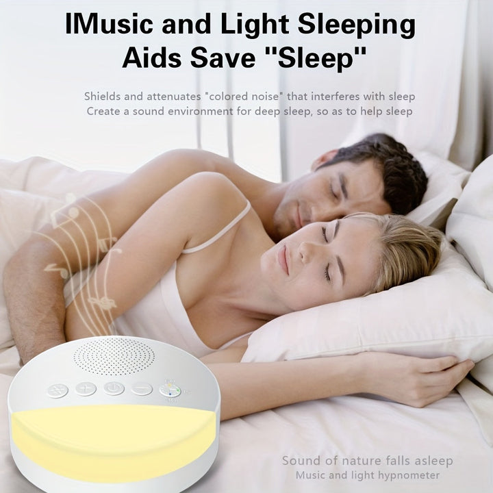 Sleep Sound Vit Brusmaskin - Lugnande Ljud för Bättre Sömn och Avkoppling