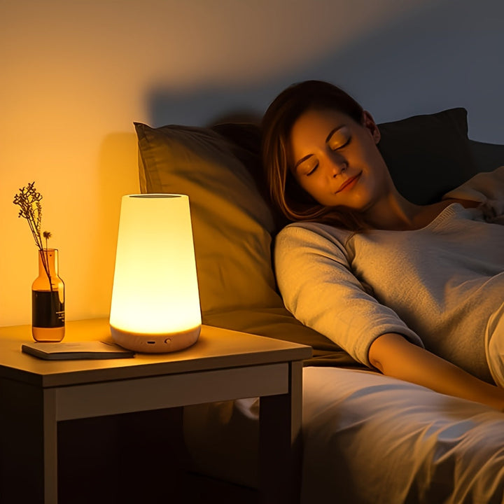 Dimbar Touch Lampa med 13 RGB-färger – Perfekt för sovrummet, sänglampa och nattlampa