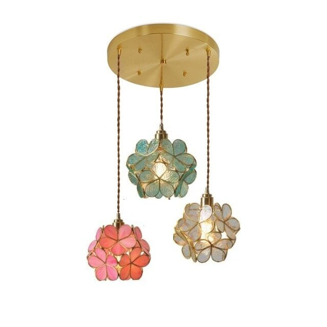 Femke Glas Hänglampa – Skandinavisk design med justerbar höjd och blomskärm