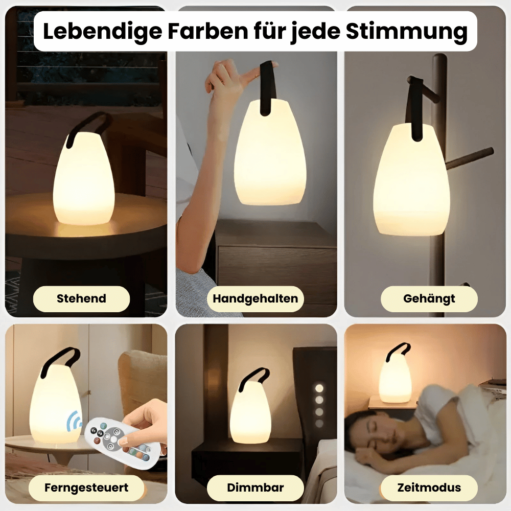 Trådlamp LED-bordslampa – Bärbar &amp; Vattentålig med fjärrkontroll | För trädgård, balkong &amp; vardagsrum
