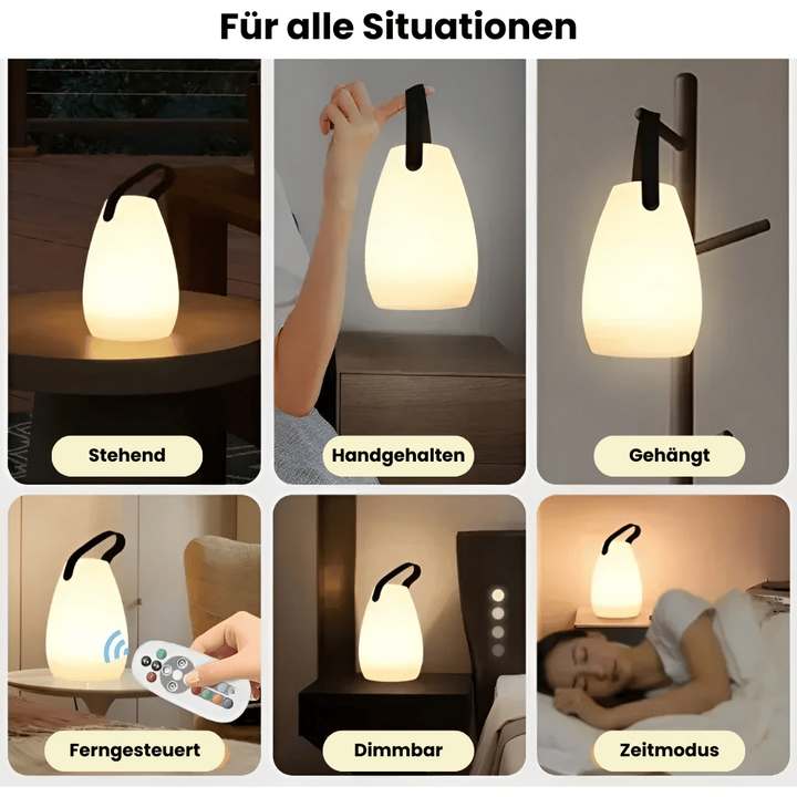 Trådlamp LED-bordslampa – Bärbar &amp; Vattentålig med fjärrkontroll | För trädgård, balkong &amp; vardagsrum