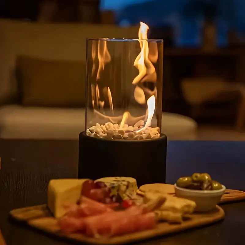Elegant Etanol Eldstad – Säker, Hållbar Värme för Hemmet &amp; Trädgård