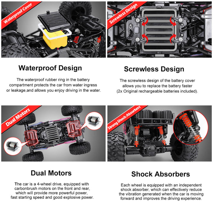 Fjärrkontroll Vattentät Off-Road Bil Leksak
