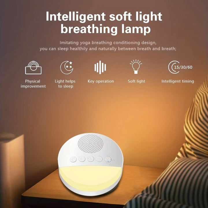 Sleep Sound Vit Brusmaskin - Lugnande Ljud för Bättre Sömn och Avkoppling