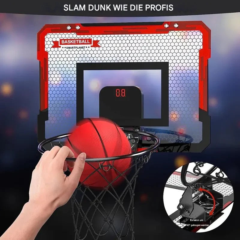 Minibasketbollsset – Dörrmonterad korg med digital resultattavla