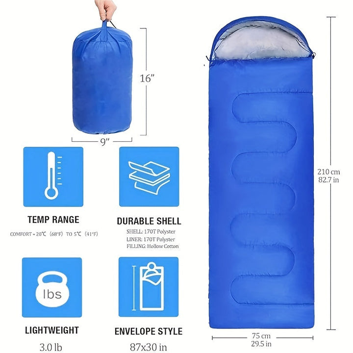 Carvallo Nordhavn Trek | Med huva &amp; Varm foder | För -5°C till 20°C | 210 × 75 cm | Lätt &amp; Kompakt
