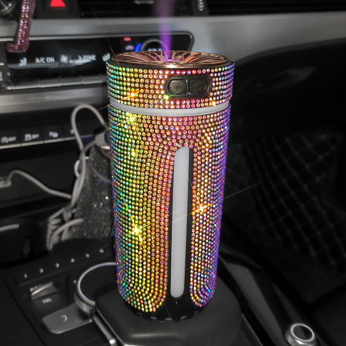 Trivhem Glittrig doftspridare för bilen med färgljus