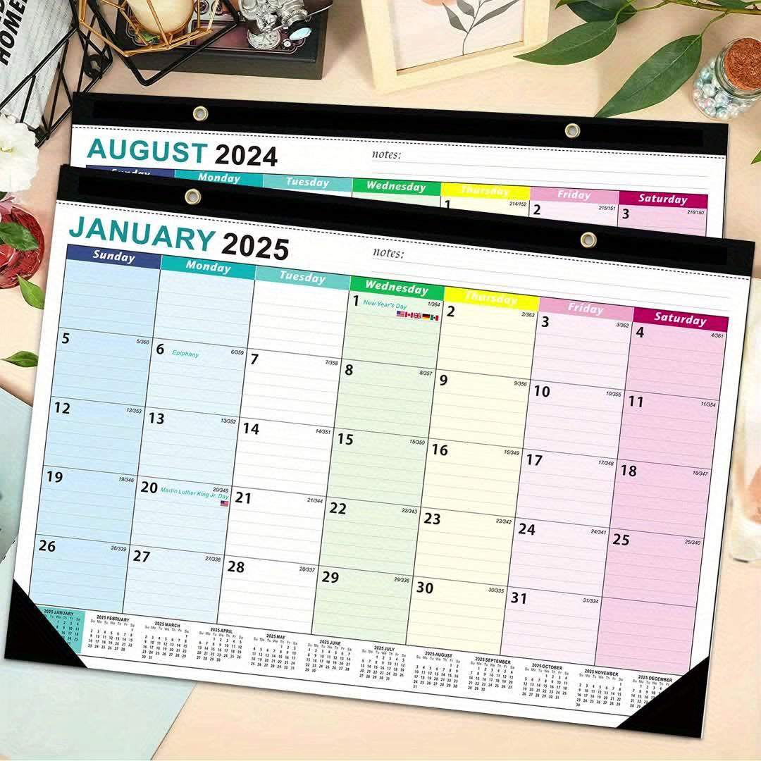 Väggkalender med stor skrivbar månadsöversikt