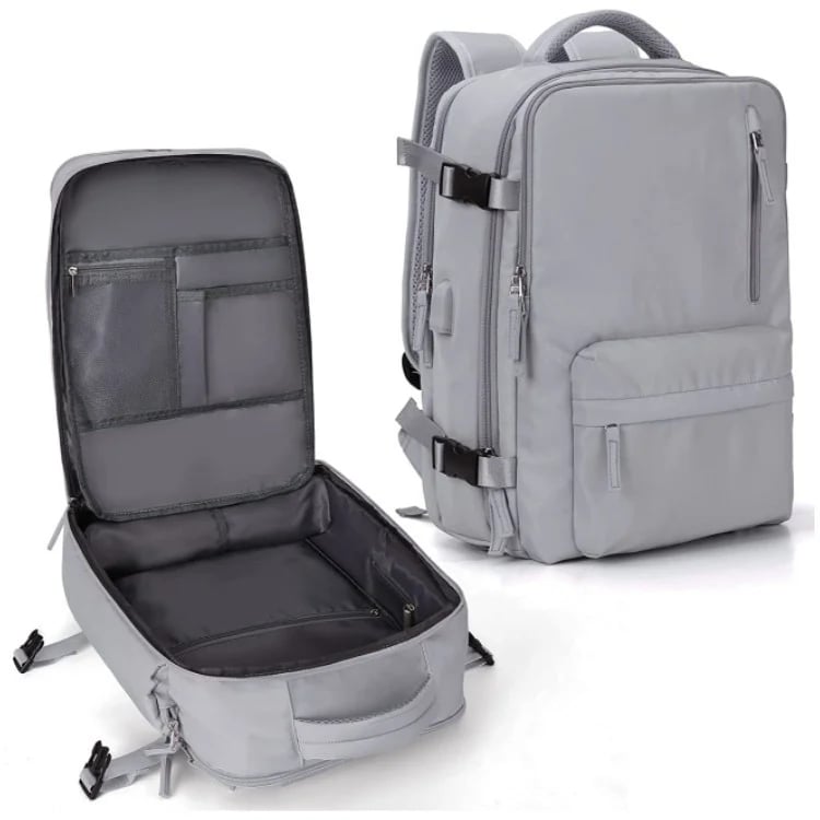Carvallo Damernas Reserucksack 35 L | Vattentät &amp; med USB-port | Antiskydd &amp; Skofack | För Vandring, Vardag &amp; Resor