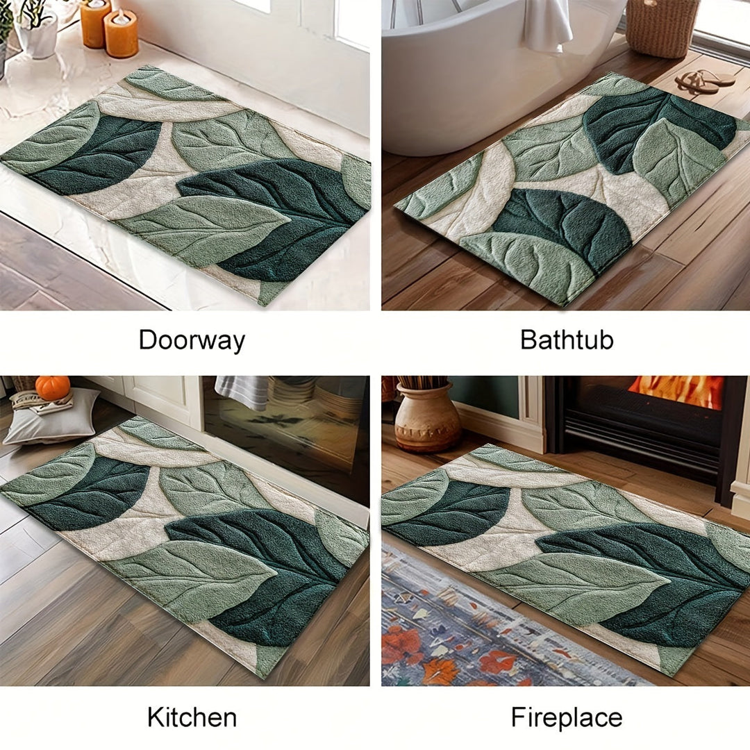 Leaf Badmatta – Absorberande, Plyschig och Bekväm för Badrummet