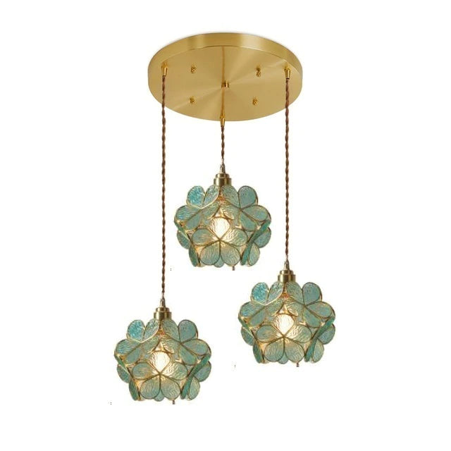 Femke Glas Hänglampa – Skandinavisk design med justerbar höjd och blomskärm