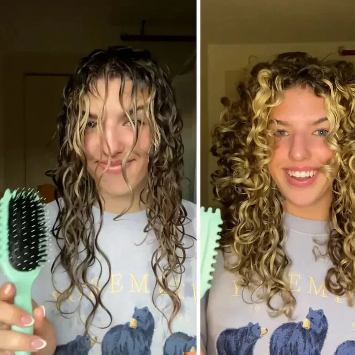CurlDefine | Anti-Frizz Utredningsborste för Lockigt Hår