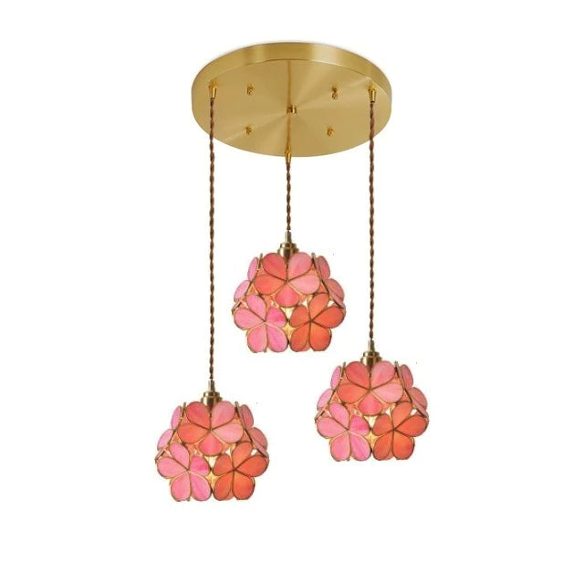 Femke Glas Hänglampa – Skandinavisk design med justerbar höjd och blomskärm
