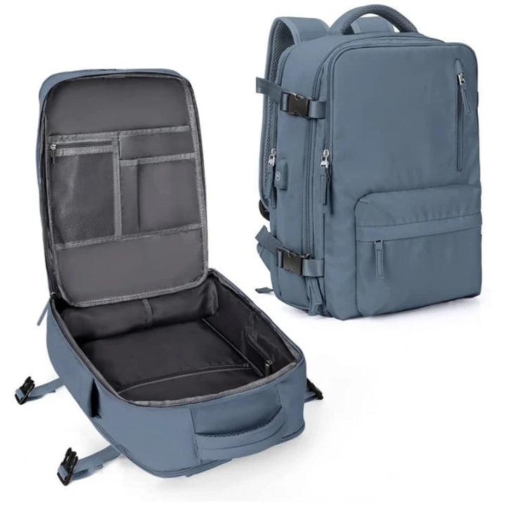 Carvallo Damernas Reserucksack 35 L | Vattentät &amp; med USB-port | Antiskydd &amp; Skofack | För Vandring, Vardag &amp; Resor