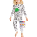 Barn Färg-i-bomull Pyjamas Set