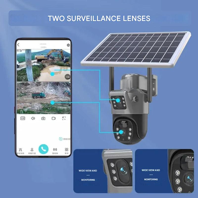 4K trådlös säkerhetskamera – smart utomhusövervakning med rörelseaviseringar och solcellsladdning
