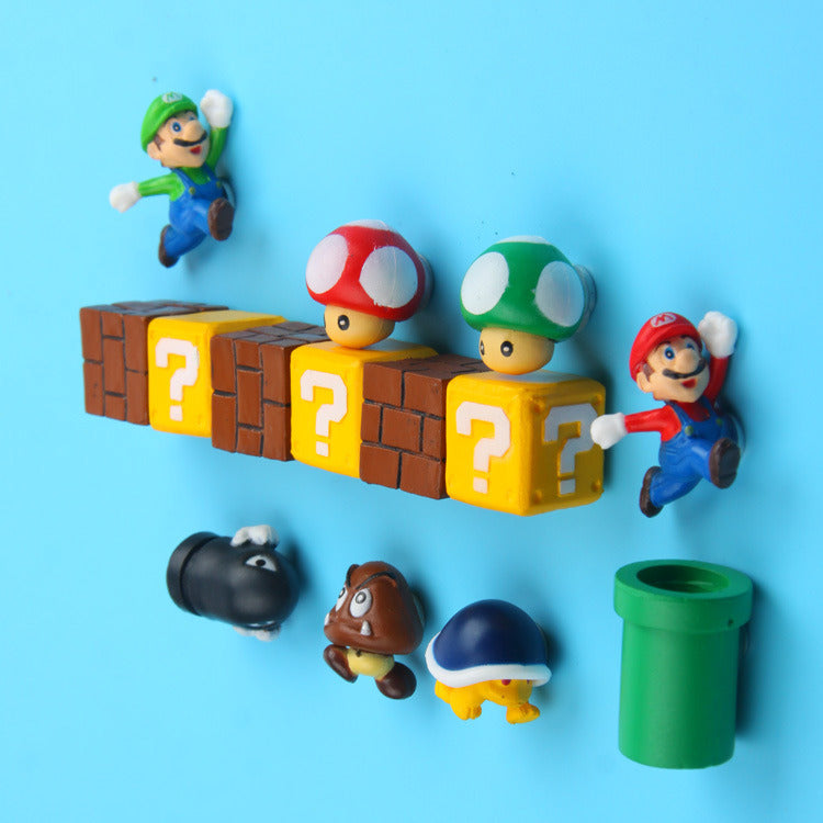 Super Mario Kylskåpsmagneter – För Glädjande Kök Dekoration